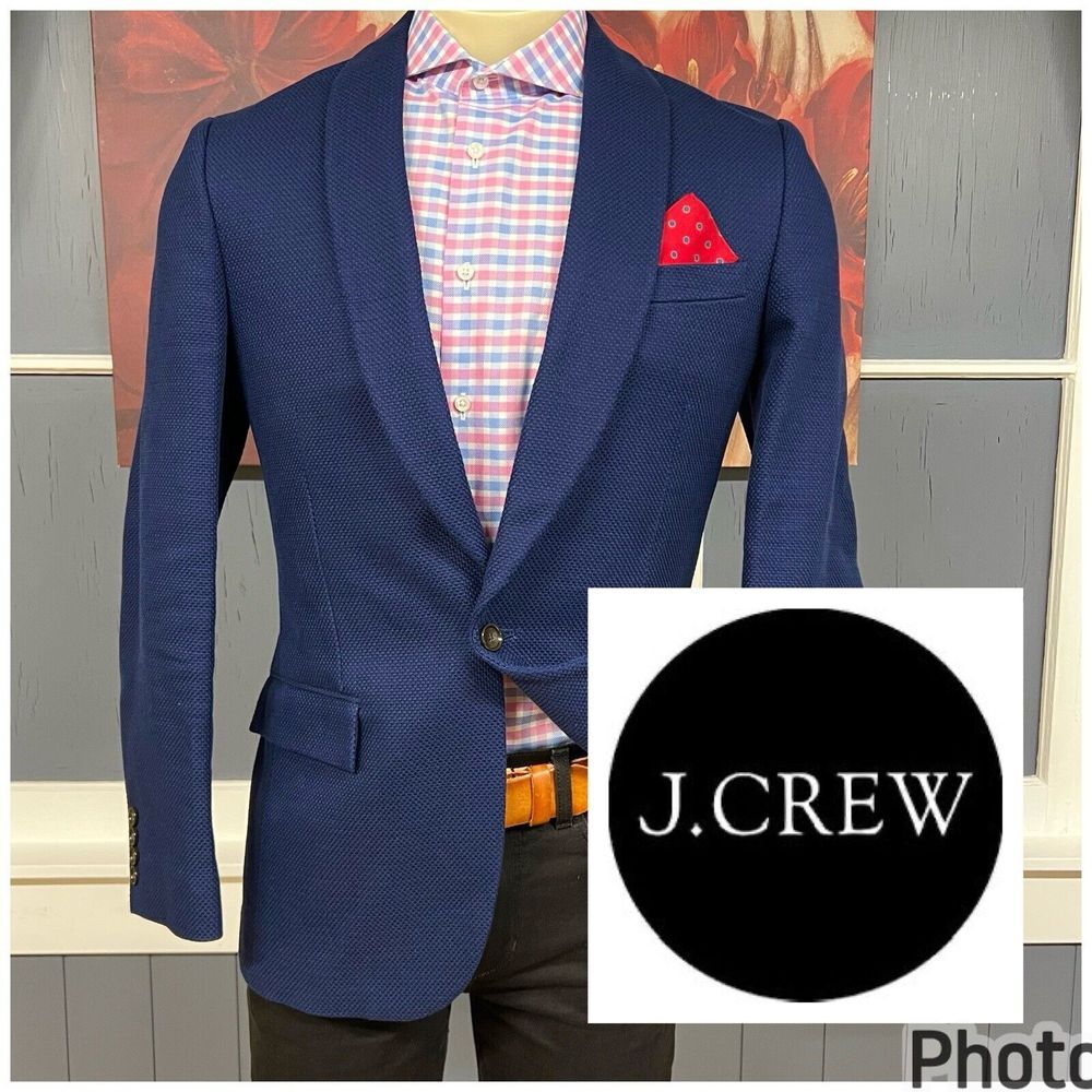 J. Crew Blue Sport Coat with Notch Lapel